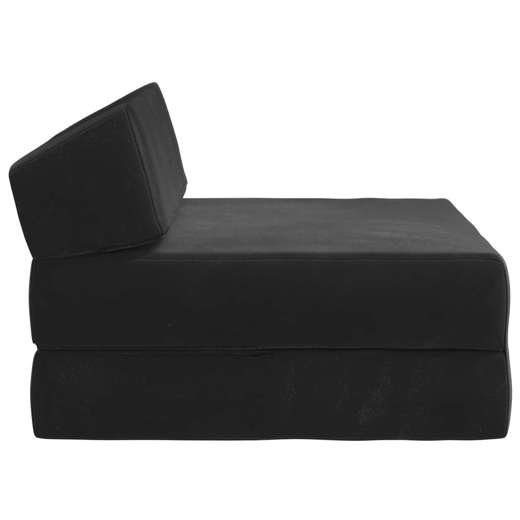 vidaXL Składana Sofa Łóżko Czarny 60 x 70 x 41 cm tkanina