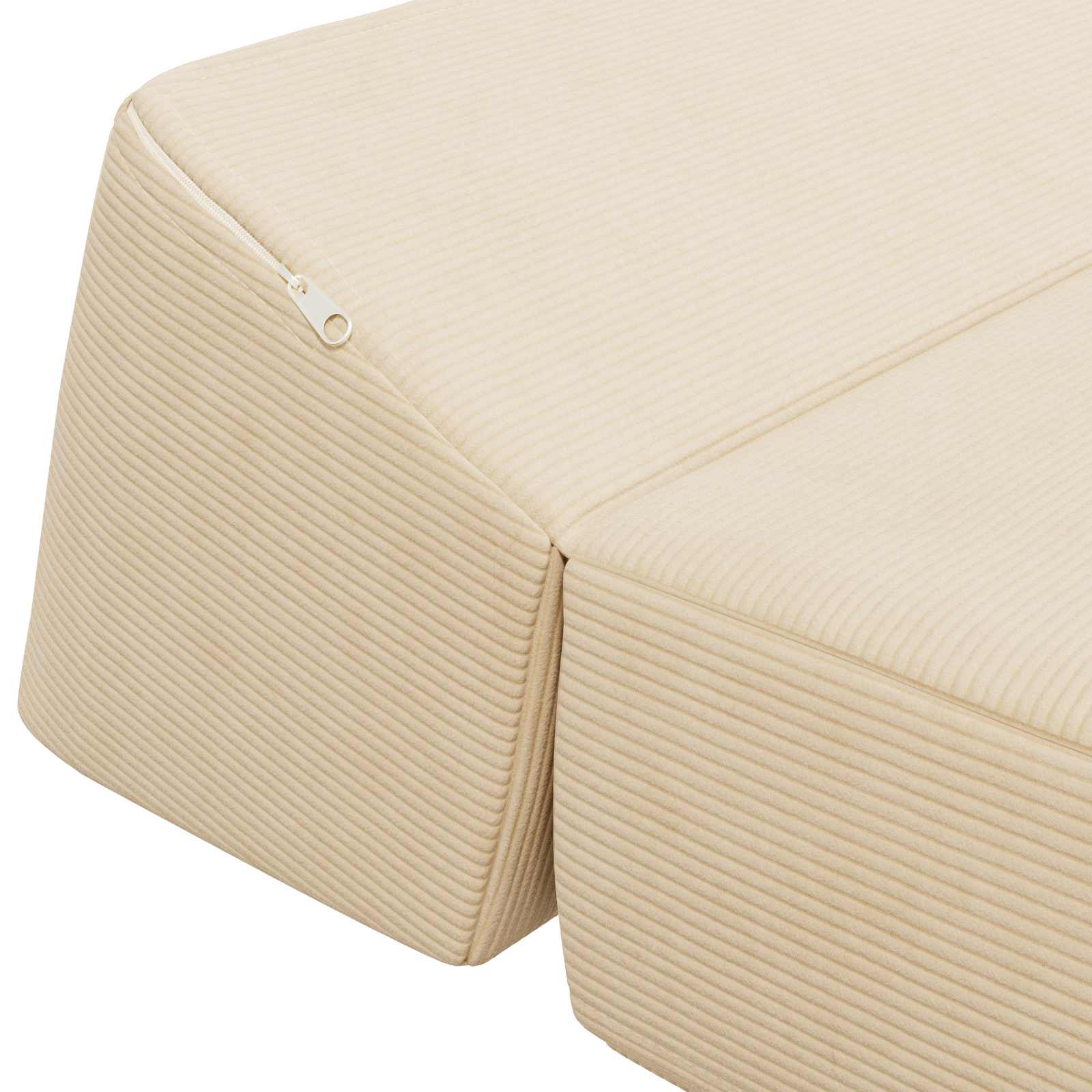 vidaXL Składana Sofa Łóżko kremowy 60 x 70 x 41 cm tkanina