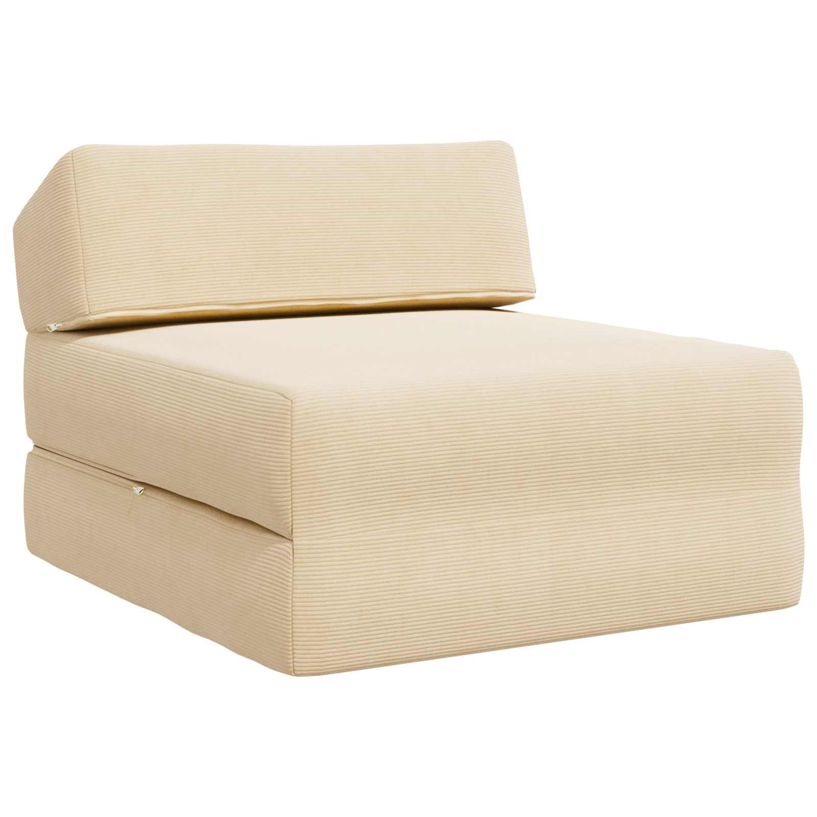 vidaXL Składana Sofa Łóżko kremowy 60 x 70 x 41 cm tkanina