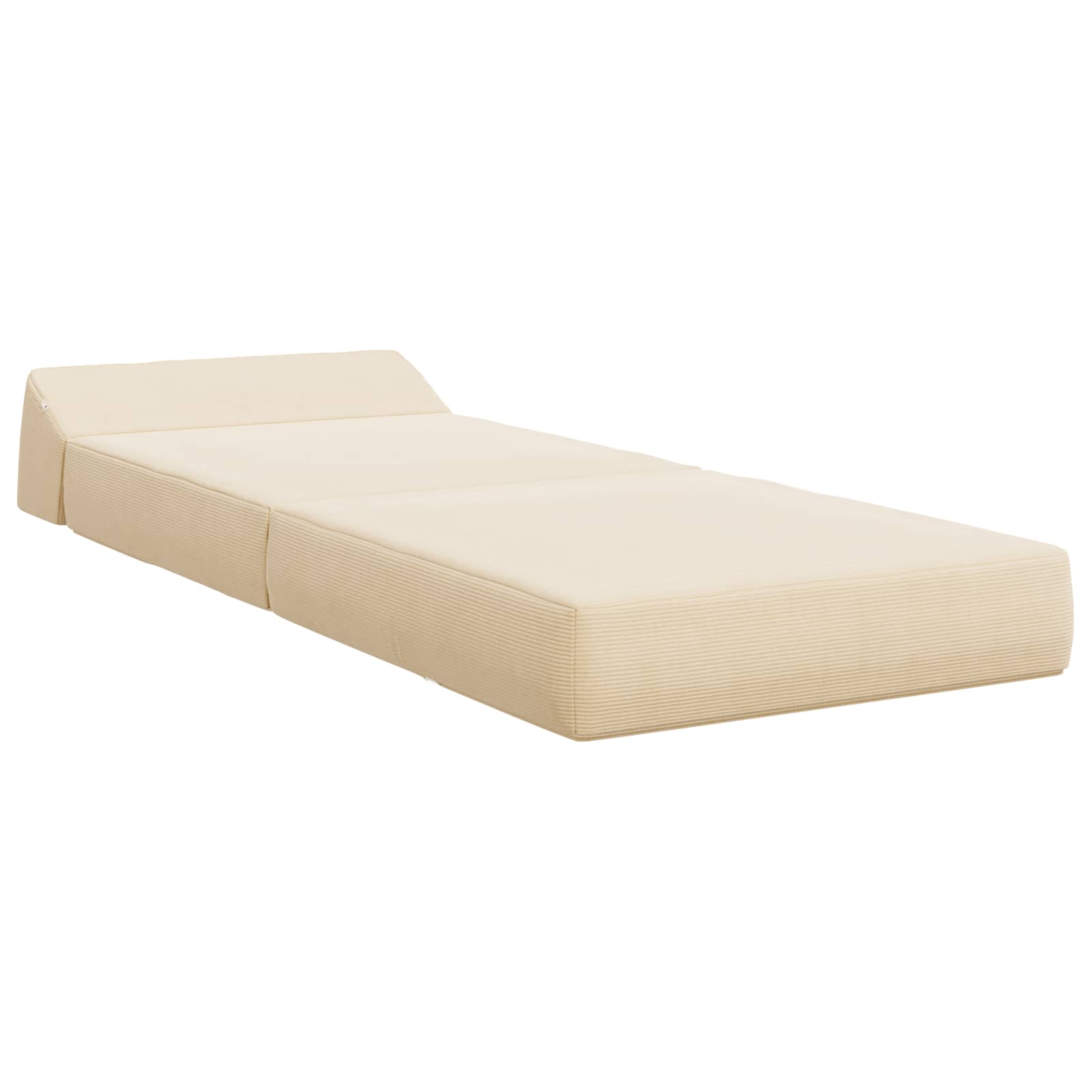 vidaXL Składana Sofa Łóżko kremowy 60 x 70 x 41 cm tkanina