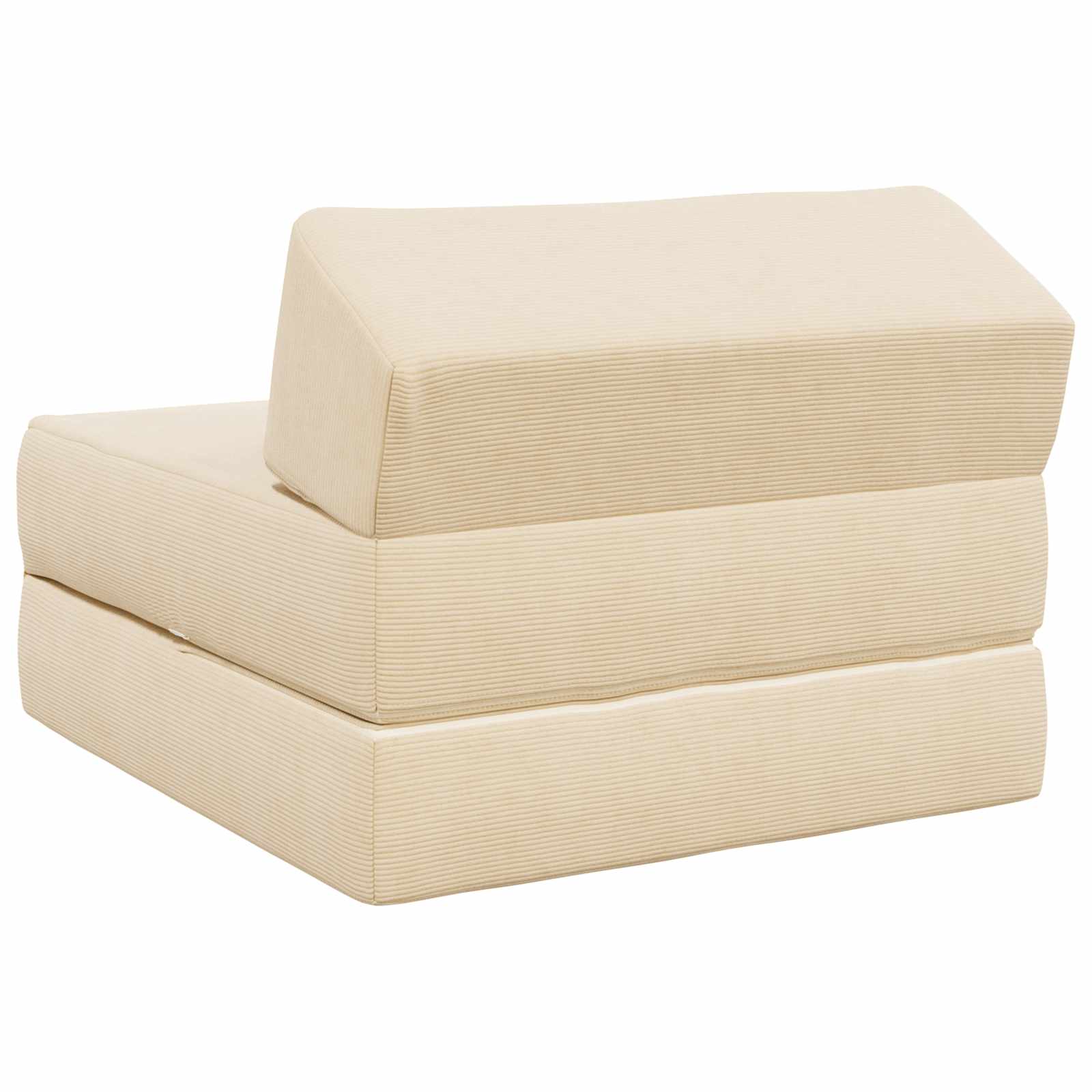 vidaXL Składana Sofa Łóżko kremowy 60 x 70 x 41 cm tkanina