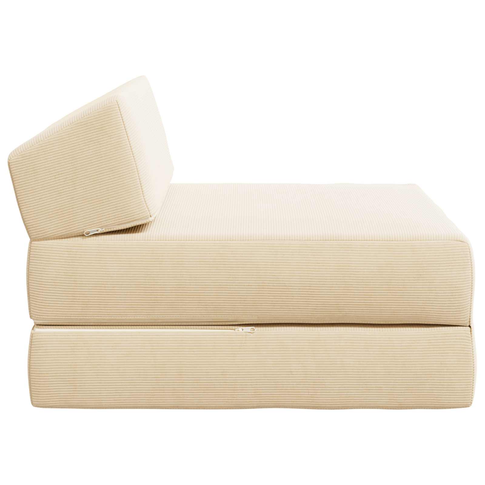 vidaXL Składana Sofa Łóżko kremowy 60 x 70 x 41 cm tkanina