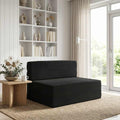 vidaXL Składana Sofa Łóżko Czarny 70 x 72 x 60 cm tkanina