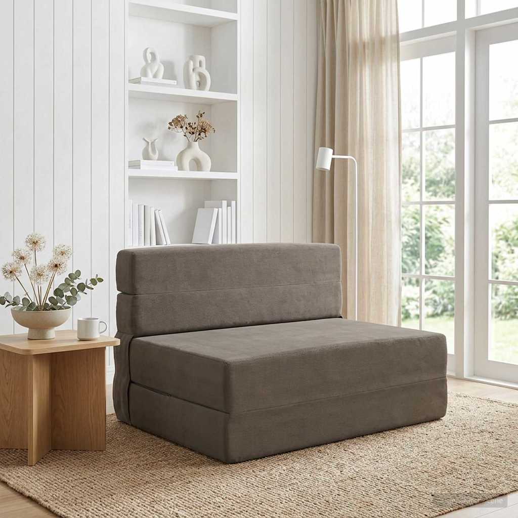 vidaXL Składana Sofa Łóżko jasnoszary 70 x 72 x 60 cm tkanina