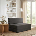 vidaXL Składana Sofa Łóżko ciemnoszary 100 x 80 x 60 cm tkanina