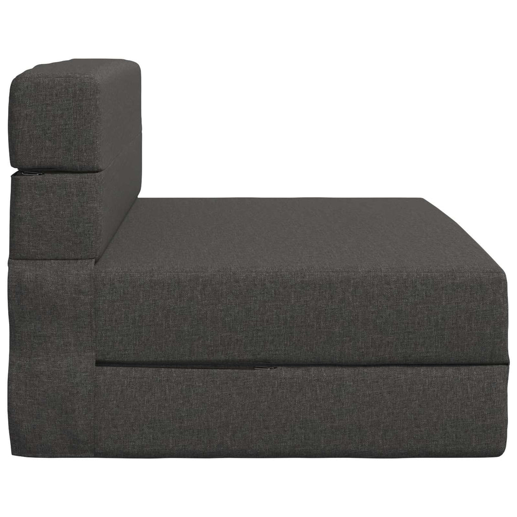 vidaXL Składana Sofa Łóżko ciemnoszary 70 x 80 x 60 cm tkanina