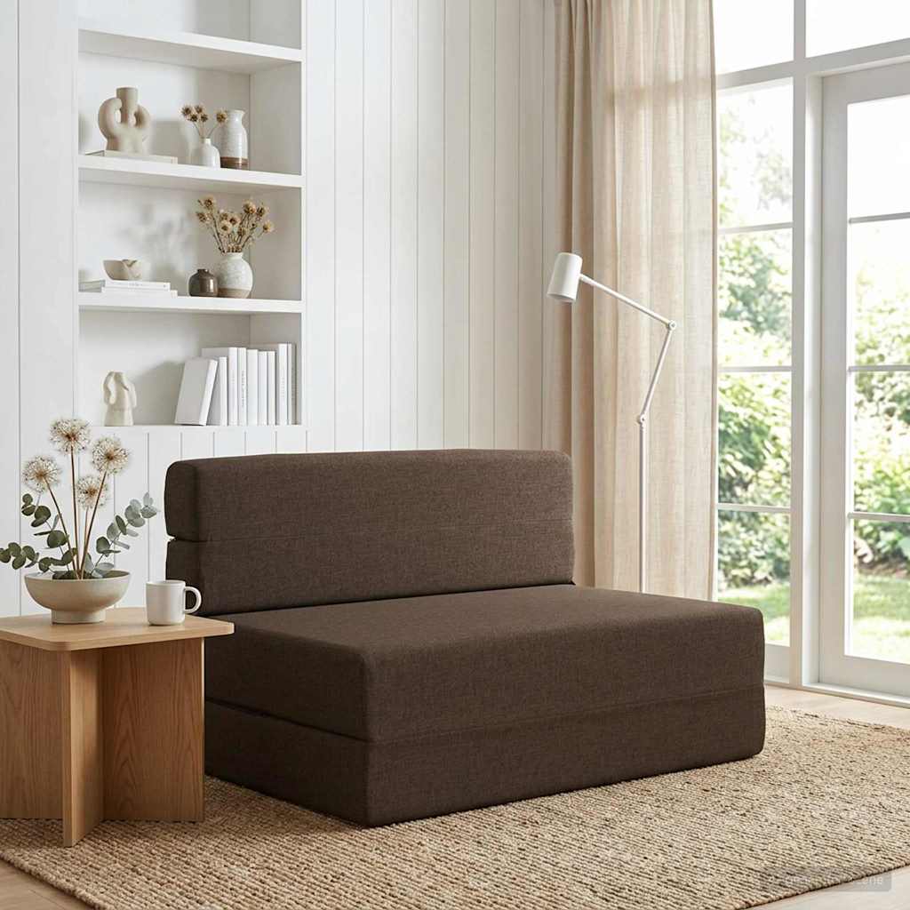 vidaXL Składana Sofa Łóżko Ciemnoszary 70 x 80 x 60 cm tkanina