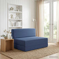 vidaXL Składana Sofa Łóżko niebieski 70 x 80 x 60 cm tkanina