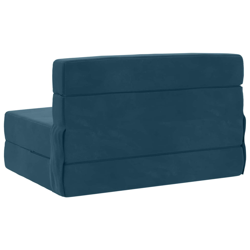 vidaXL Składana Sofa Łóżko niebieski 70 x 80 x 60 cm tkanina