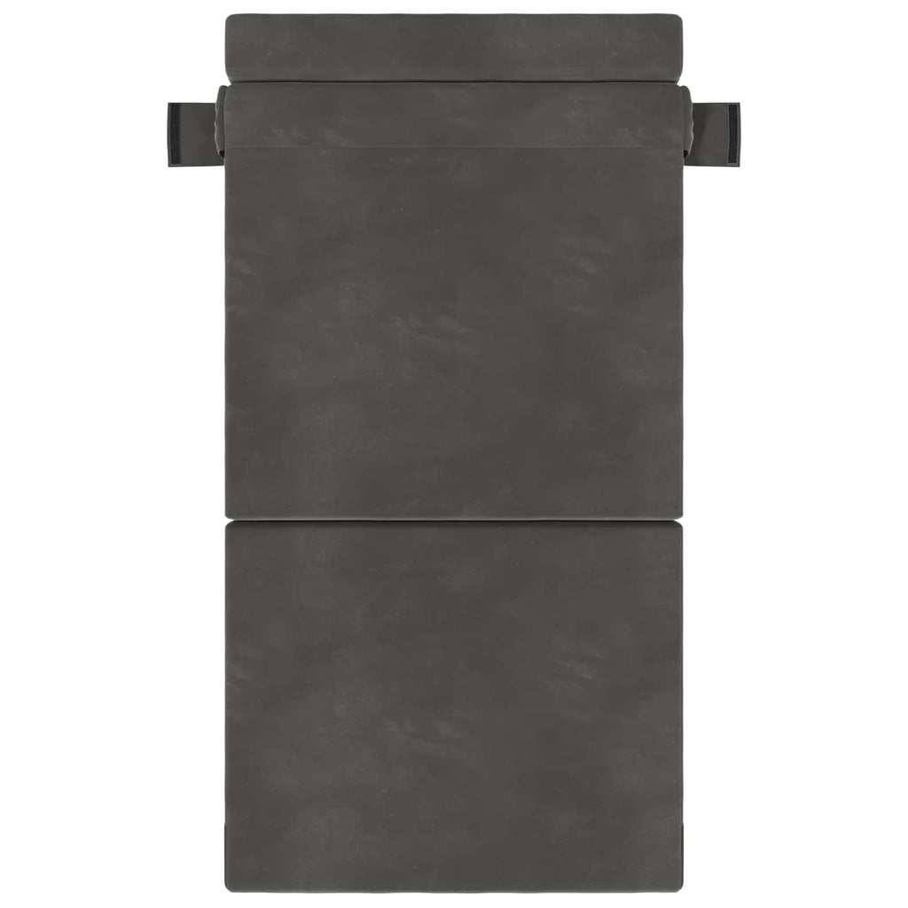 vidaXL Składana Sofa Łóżko ciemnoszary 70 x 80 x 60 cm tkanina