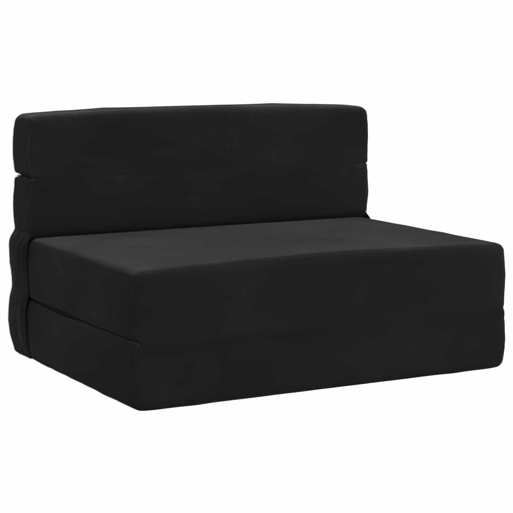vidaXL Składana Sofa Łóżko Czarny 70 x 80 x 60 cm tkanina
