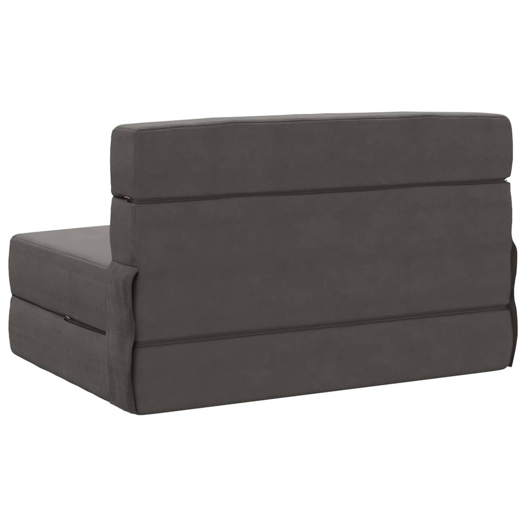 vidaXL Składana Sofa Łóżko ciemnoszary 70 x 80 x 60 cm tkanina