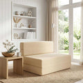 vidaXL Składana Sofa Łóżko kremowy 70 x 80 x 60 cm tkanina