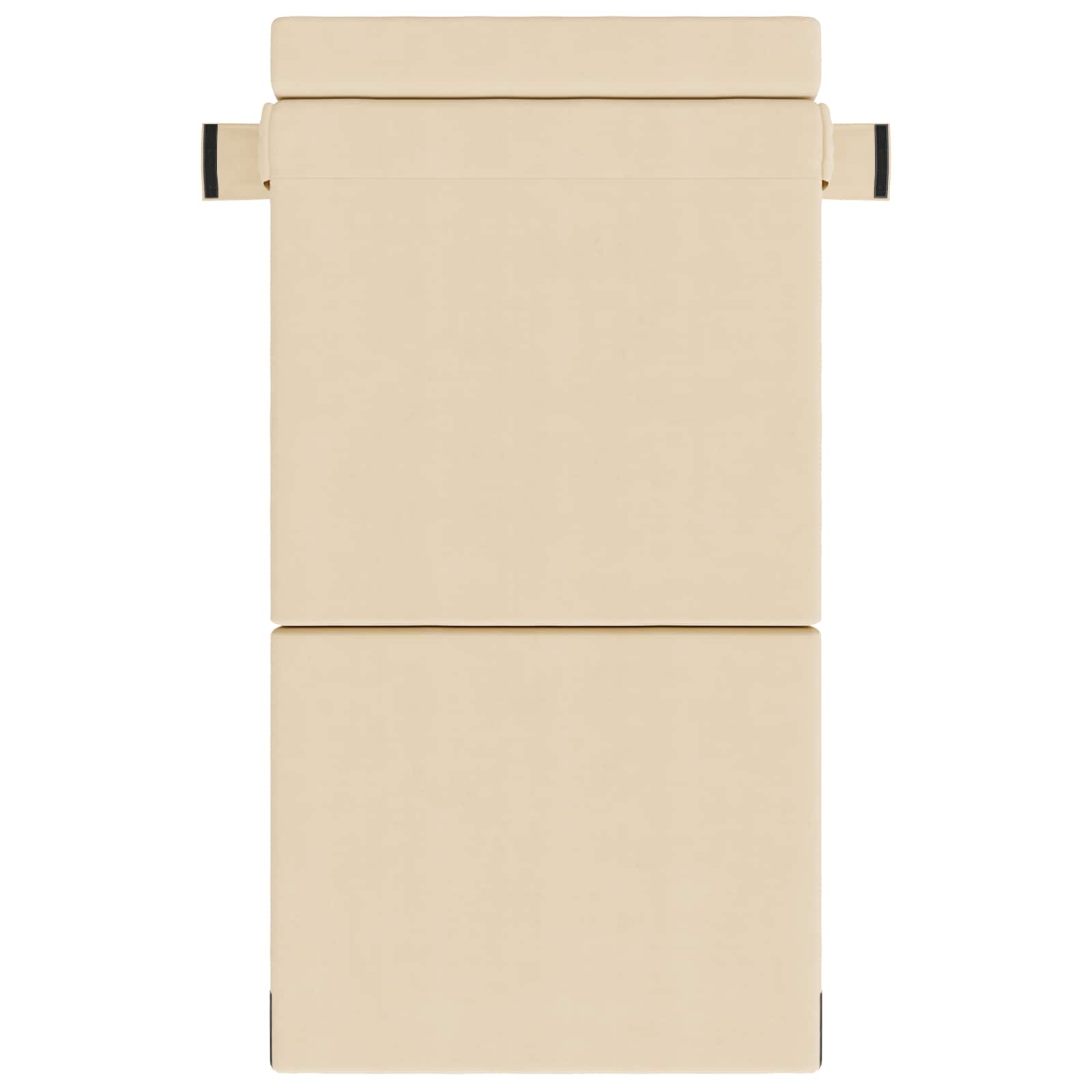 vidaXL Składana Sofa Łóżko kremowy 70 x 80 x 60 cm tkanina