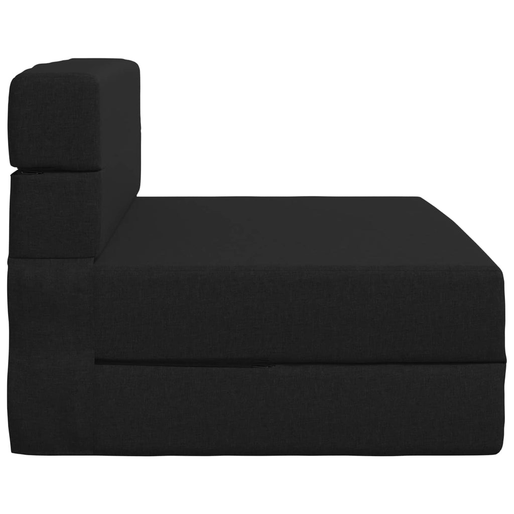 vidaXL Składana Sofa Łóżko Czarny 100 x 80 x 60 cm tkanina