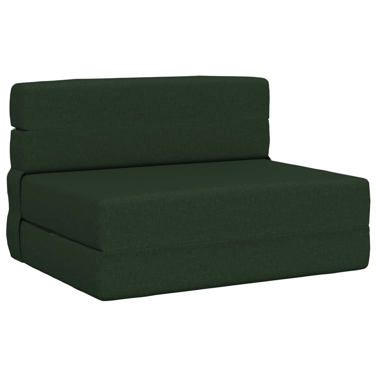 vidaXL Składana Sofa Łóżko Ciemnozielony 100 x 80 x 60 cm tkanina