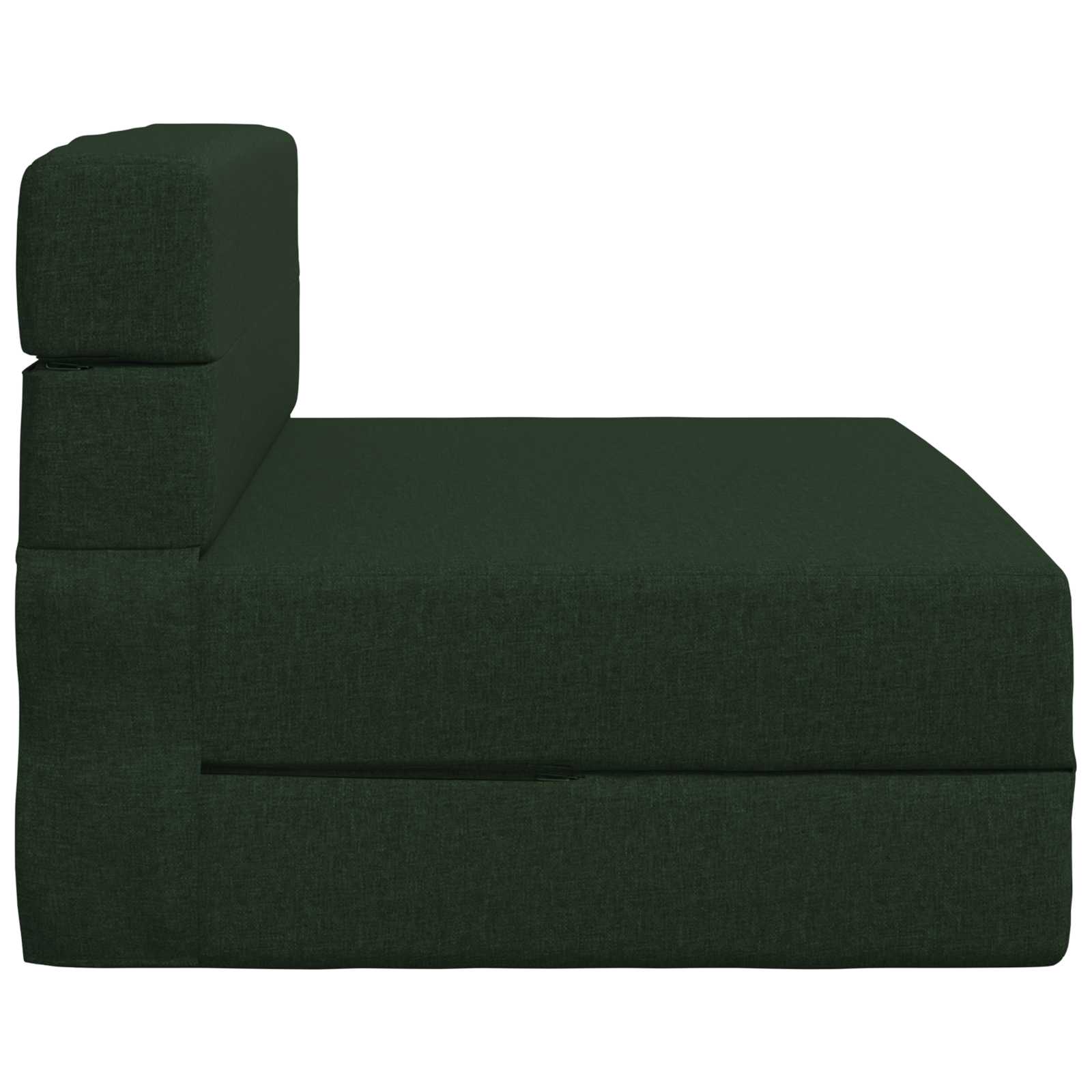vidaXL Składana Sofa Łóżko Ciemnozielony 100 x 80 x 60 cm tkanina