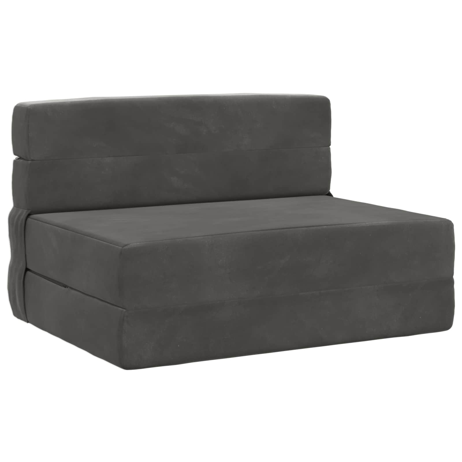 vidaXL Składana Sofa Łóżko ciemnoszary 100 x 80 x 60 cm tkanina
