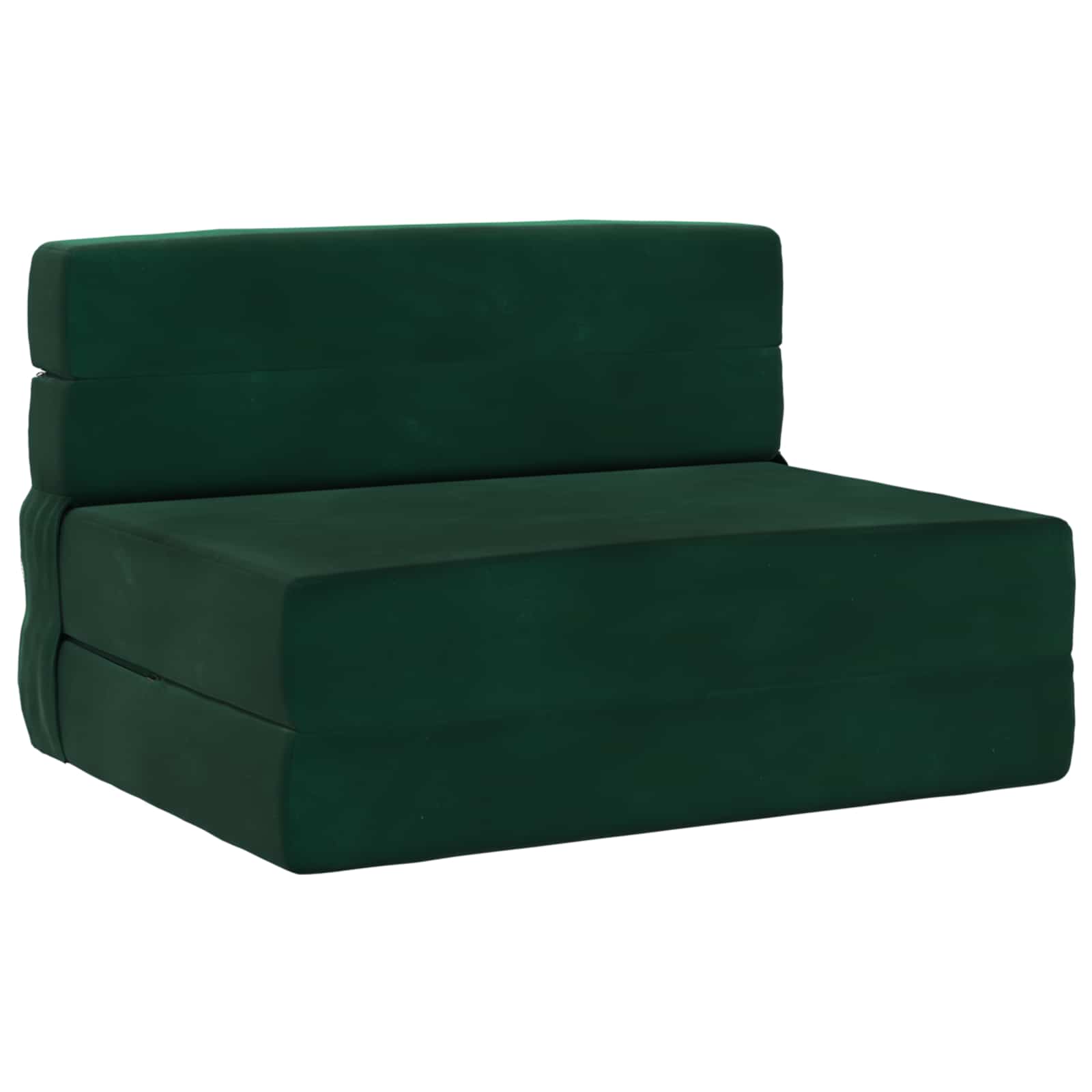 vidaXL Sofa Rozkładana z funkcją łóżka Ciemna zieleń 190 x 100 x 15 cm
