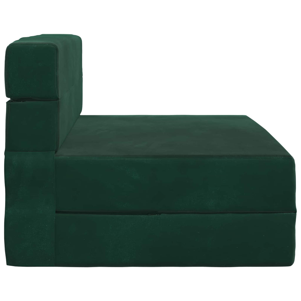vidaXL Sofa Rozkładana z funkcją łóżka Ciemna zieleń 190 x 100 x 15 cm