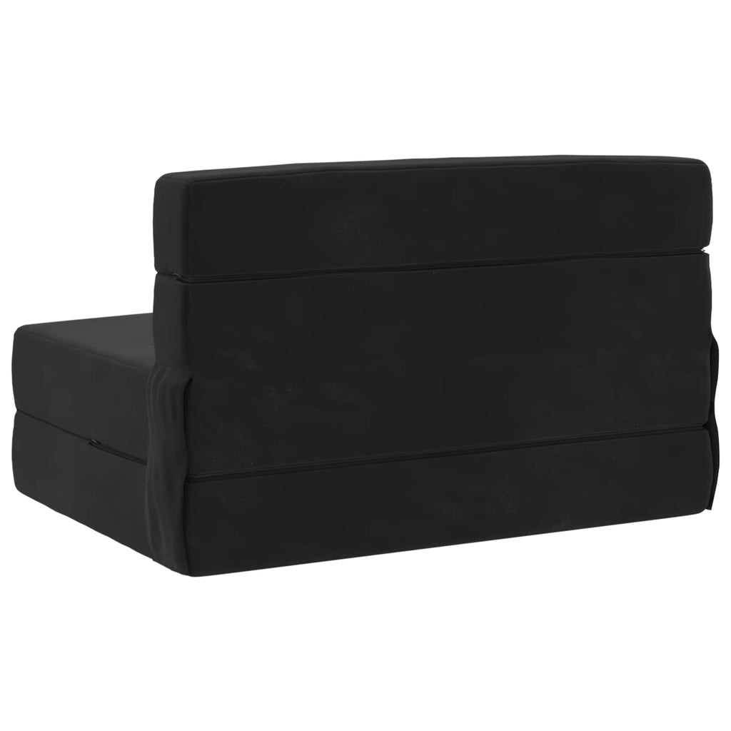 vidaXL Składana Sofa Łóżko Czarny 100 x 80 x 60 cm tkanina