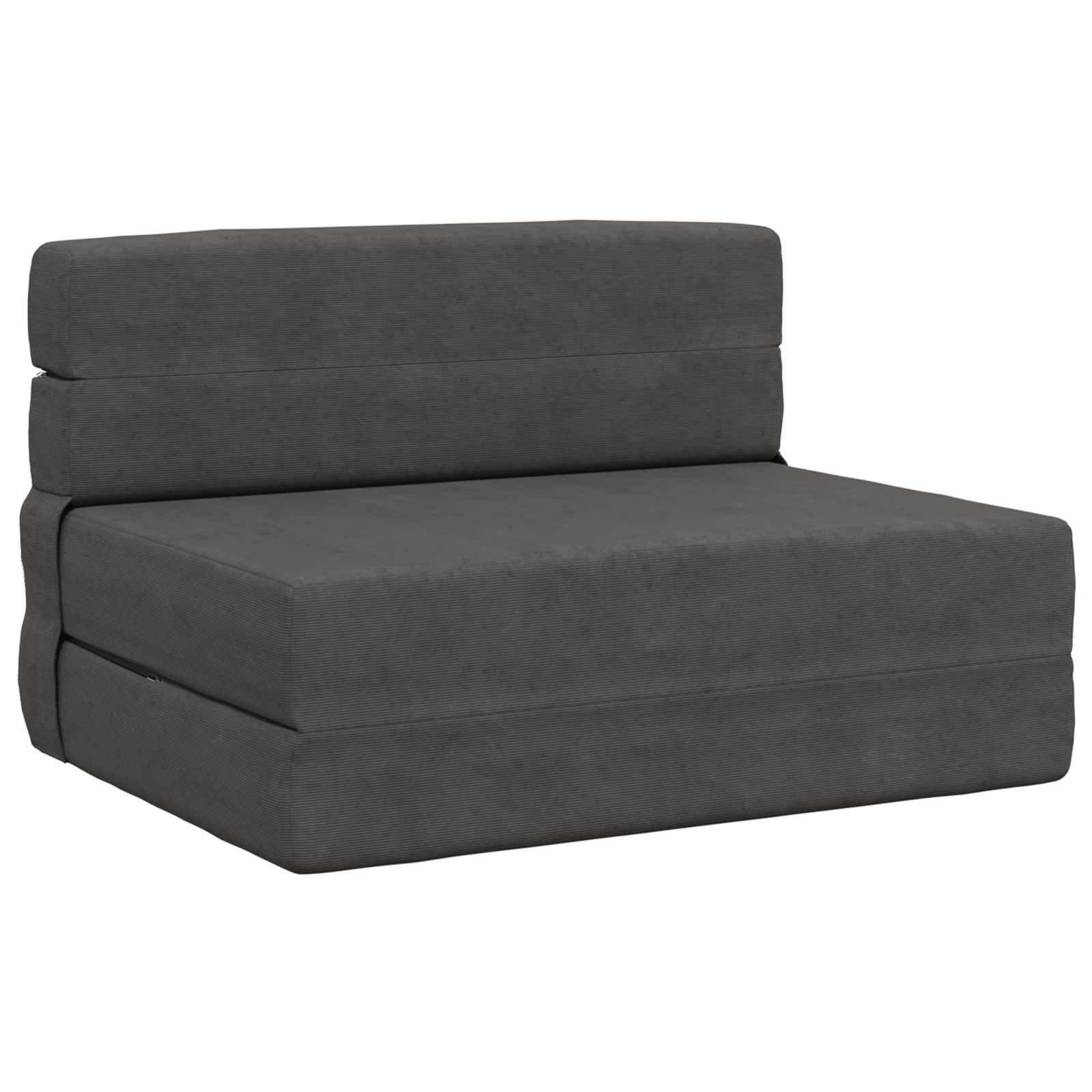 vidaXL Składana Sofa Łóżko ciemnoszary 100 x 80 x 60 cm tkanina