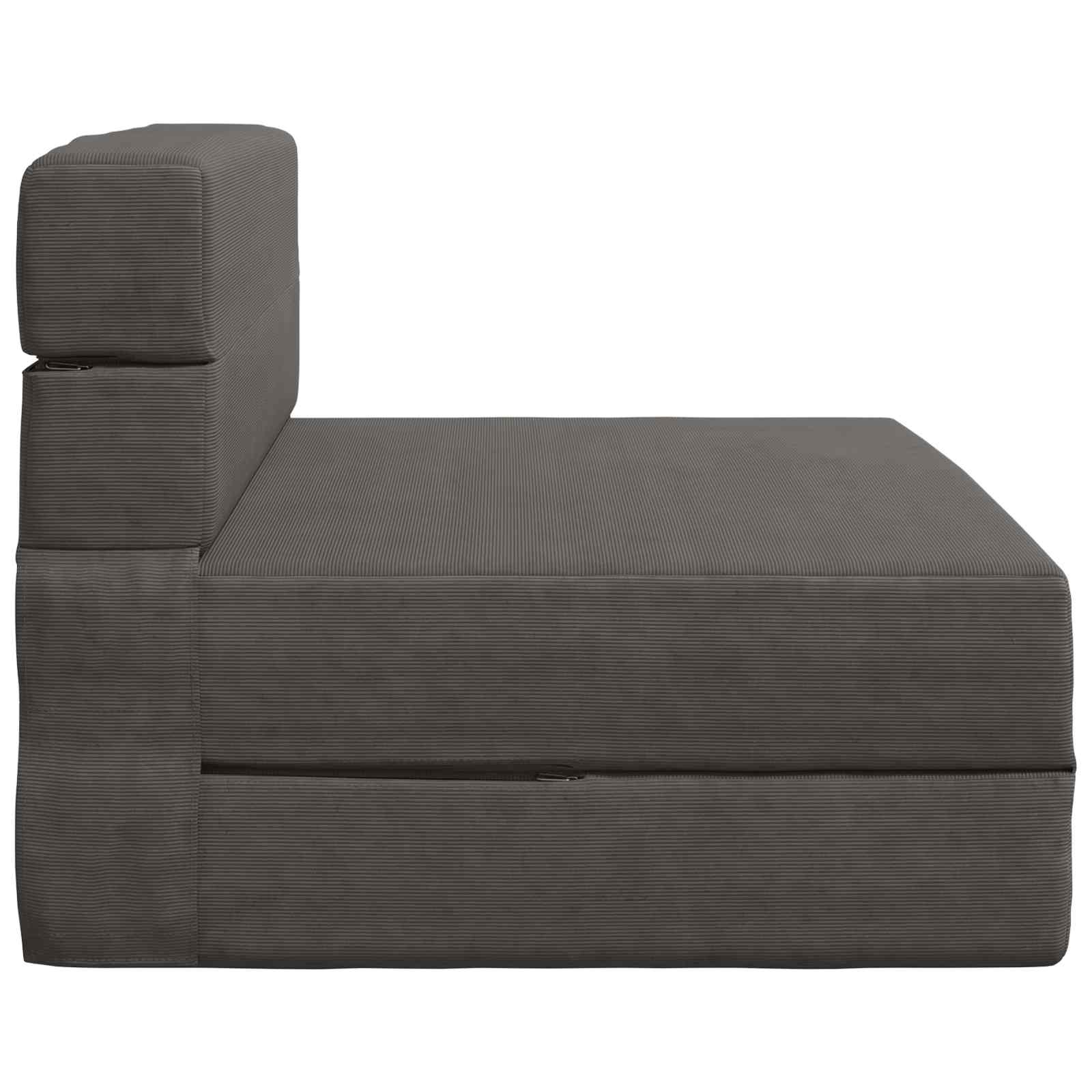 vidaXL Składana Sofa Łóżko ciemnoszary 100 x 80 x 60 cm tkanina