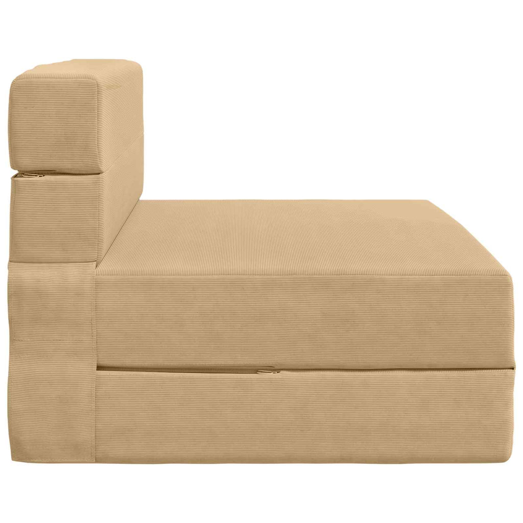 vidaXL Składana Sofa Łóżko Zielono-szary 100 x 80 x 60 cm tkanina