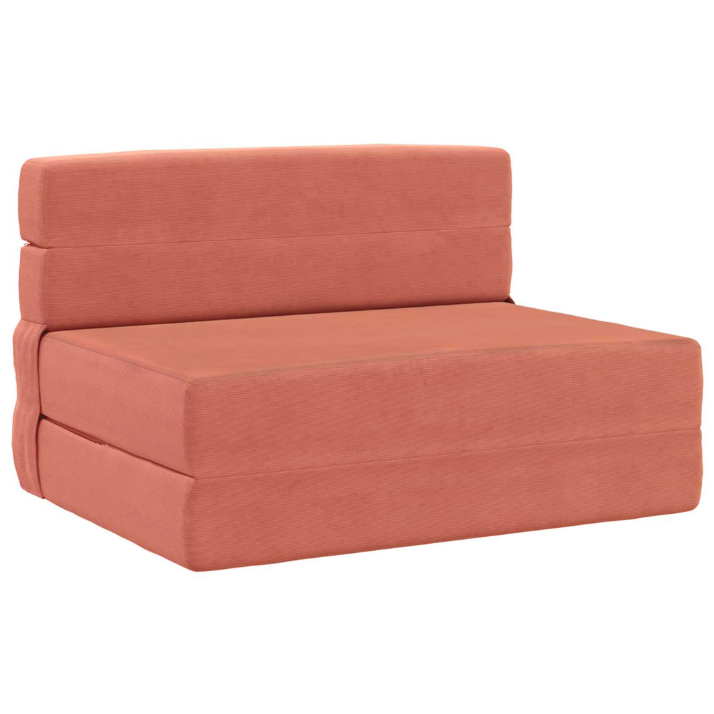 vidaXL Składana Sofa Łóżko Czerwono-pomarańczowy 100 x 80 x 60 cm