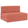 vidaXL Składana Sofa Łóżko Czerwono-pomarańczowy 100 x 80 x 60 cm