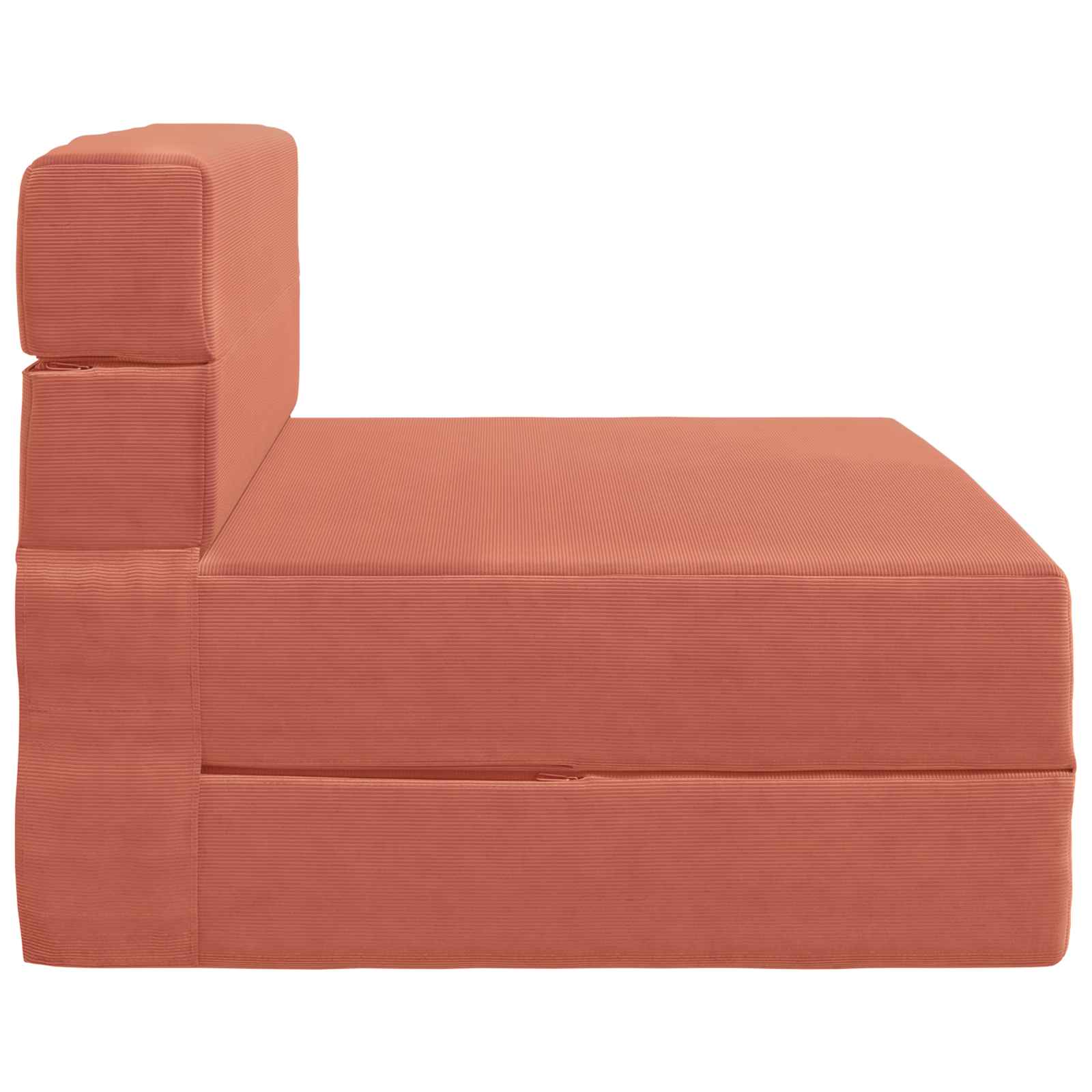 vidaXL Składana Sofa Łóżko Czerwono-pomarańczowy 100 x 80 x 60 cm