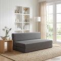 vidaXL Składana Sofa Łóżko jasnoszary 152 x 86,5 x 60 cm tkanina