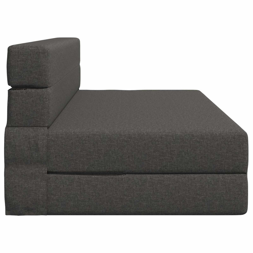 vidaXL Składana Sofa Łóżko ciemnoszary 152 x 86,5 x 60 cm tkanina