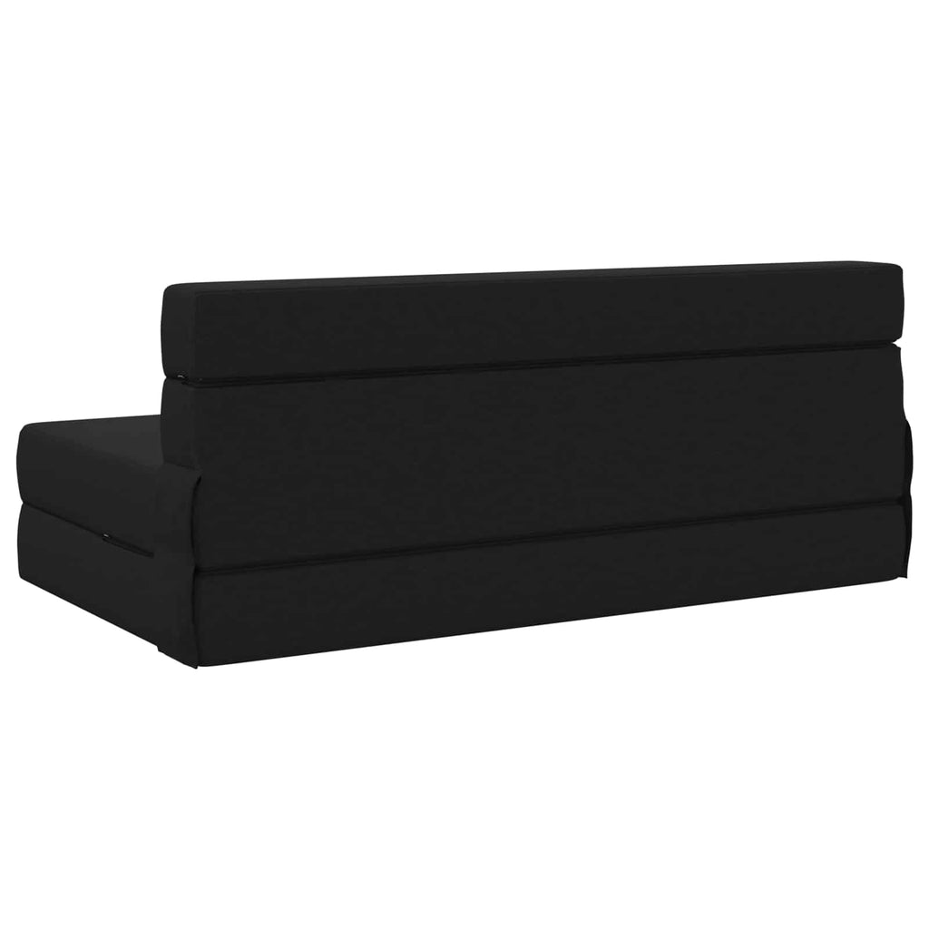 vidaXL Składana Sofa Łóżko Czarny 152 x 86,5 x 60 cm tkanina