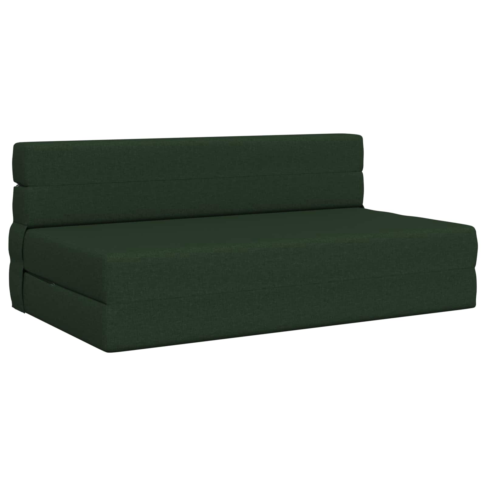 vidaXL Składana Sofa Łóżko Ciemnozielony 152 x 86,5 x 60 cm tkanina