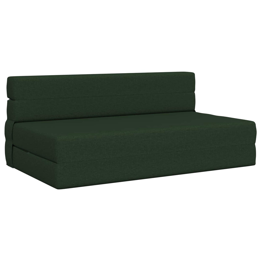 vidaXL Składana Sofa Łóżko Ciemnozielony 152 x 86,5 x 60 cm tkanina