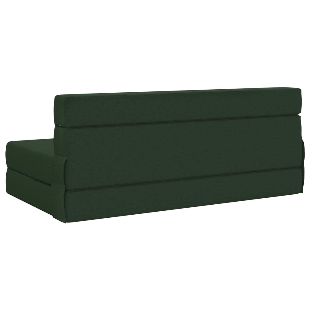 vidaXL Składana Sofa Łóżko Ciemnozielony 152 x 86,5 x 60 cm tkanina