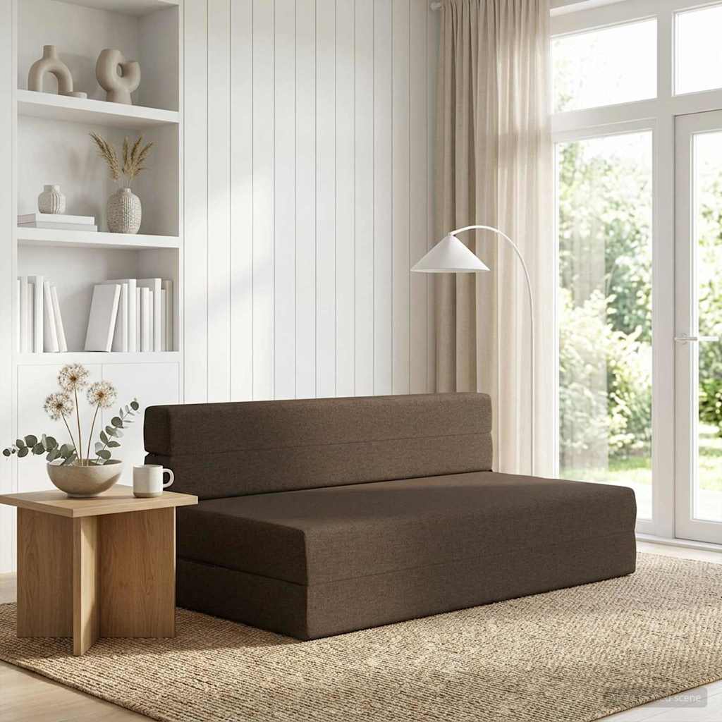 vidaXL Składana Sofa Łóżko Ciemnoszary 152 x 86,5 x 60 cm tkanina