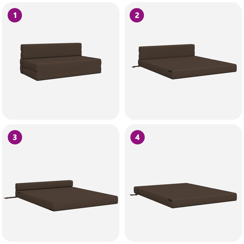vidaXL Składana Sofa Łóżko Ciemnoszary 152 x 86,5 x 60 cm tkanina
