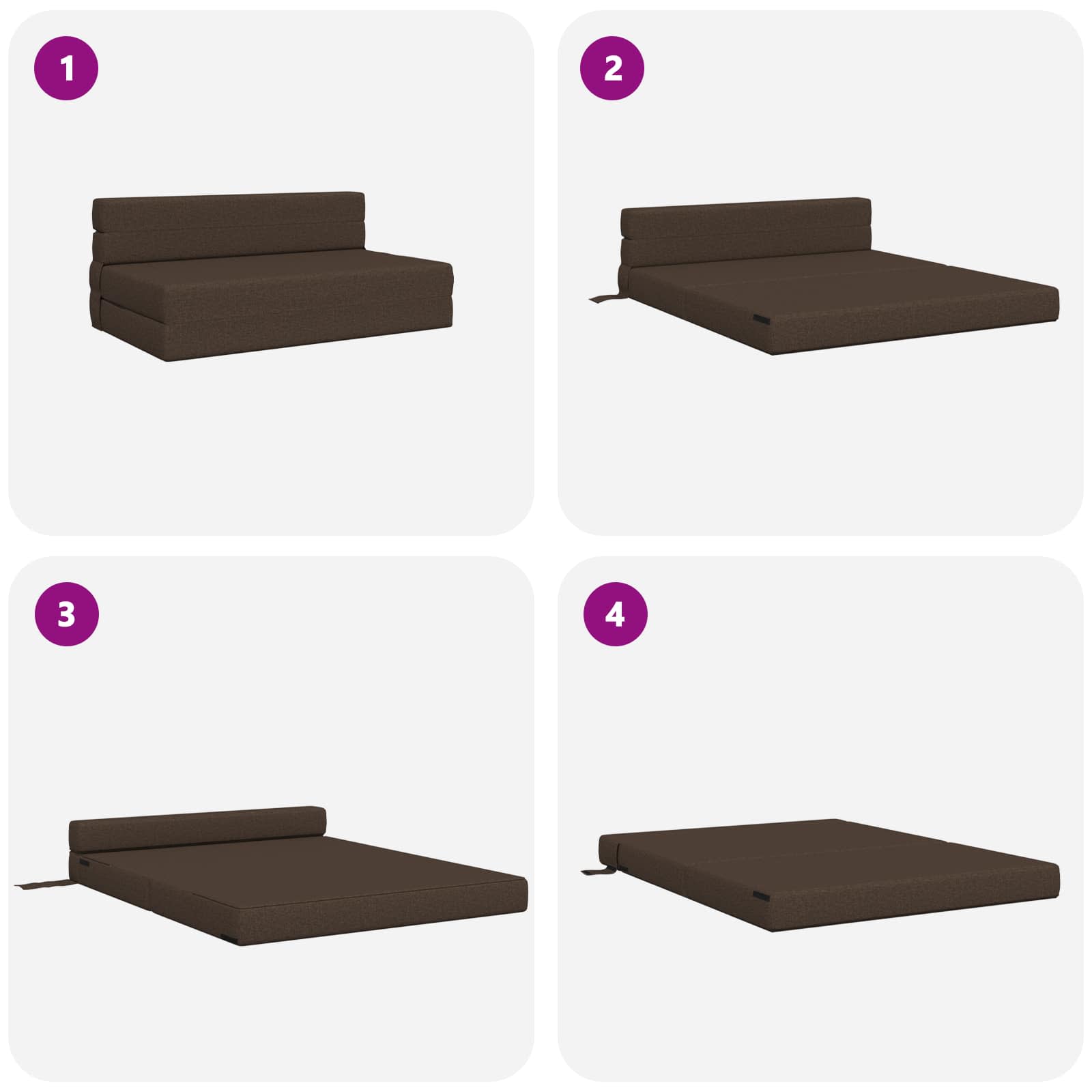 vidaXL Składana Sofa Łóżko Ciemnoszary 152 x 86,5 x 60 cm tkanina
