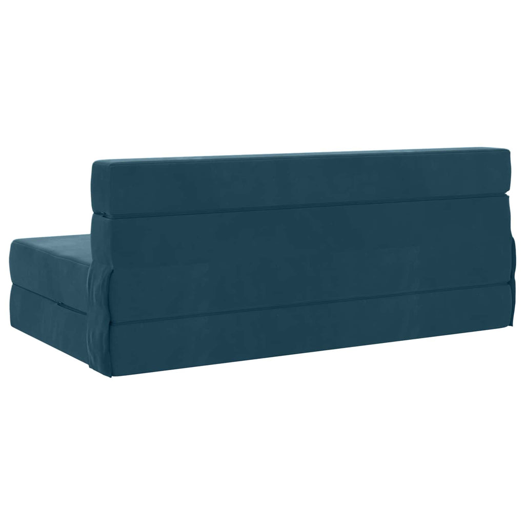 vidaXL Składana Sofa Łóżko niebieski 152 x 86,5 x 60 cm tkanina