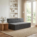 vidaXL Składana Sofa Łóżko ciemnoszary 152 x 86,5 x 60 cm tkanina