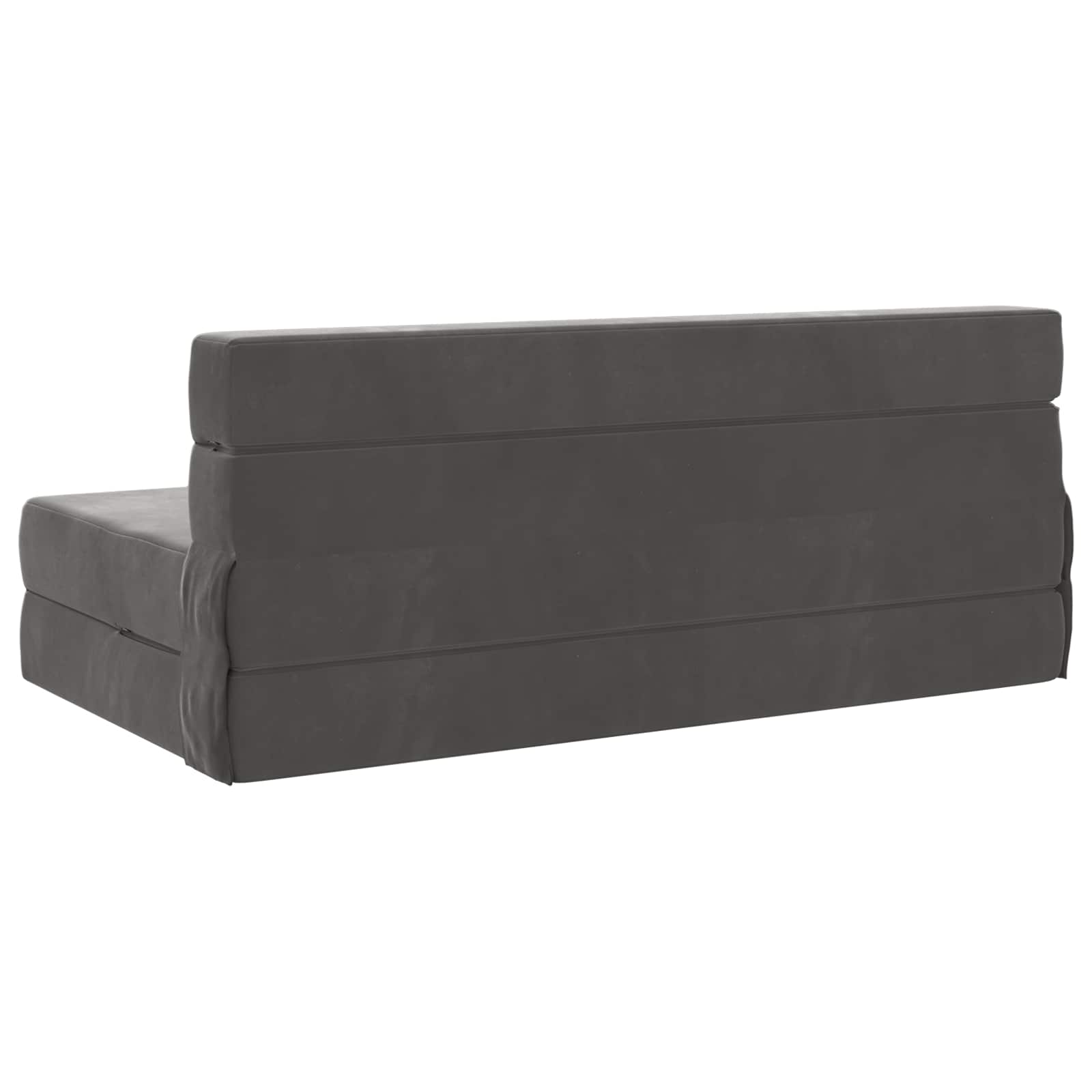 vidaXL Składana Sofa Łóżko ciemnoszary 152 x 86,5 x 60 cm tkanina