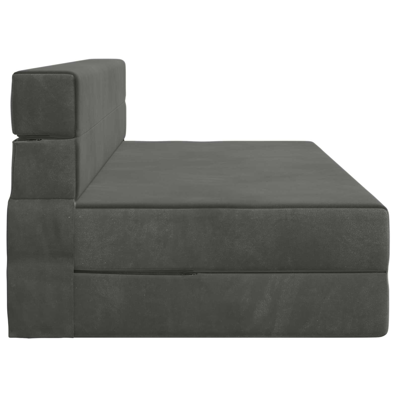 vidaXL Składana Sofa Łóżko ciemnoszary 152 x 86,5 x 60 cm tkanina