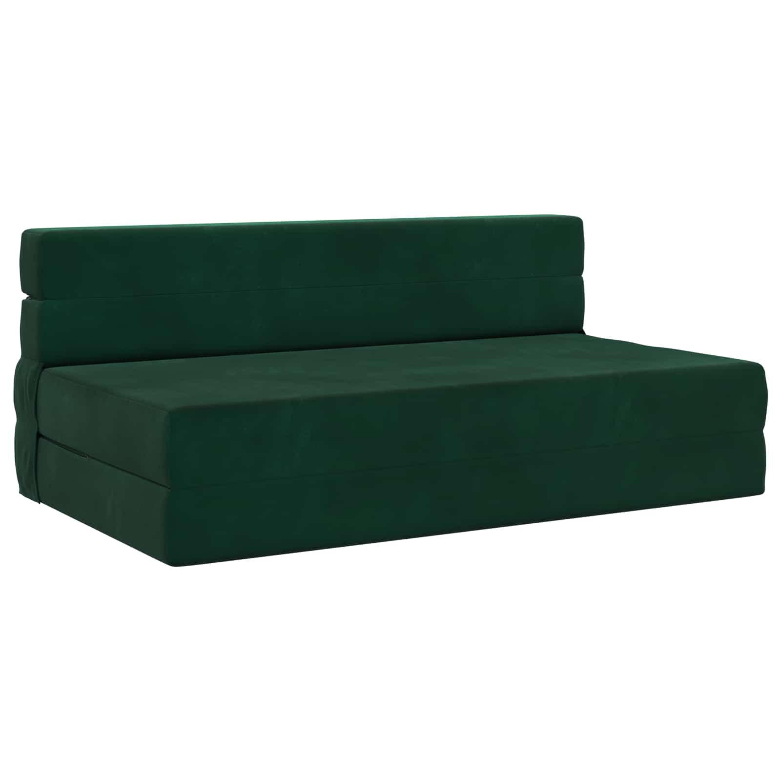 vidaXL Składana Sofa Łóżko Ciemnozielony 152 x 86,5 x 60 cm tkanina
