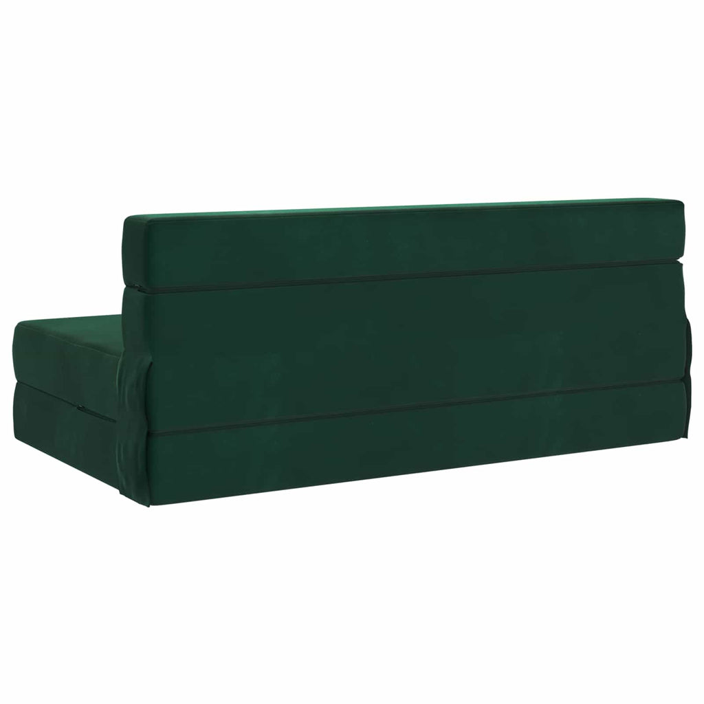 vidaXL Składana Sofa Łóżko Ciemnozielony 152 x 86,5 x 60 cm tkanina