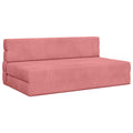 vidaXL Składana Sofa Łóżko różowy 152 x 86,5 x 60 cm tkanina