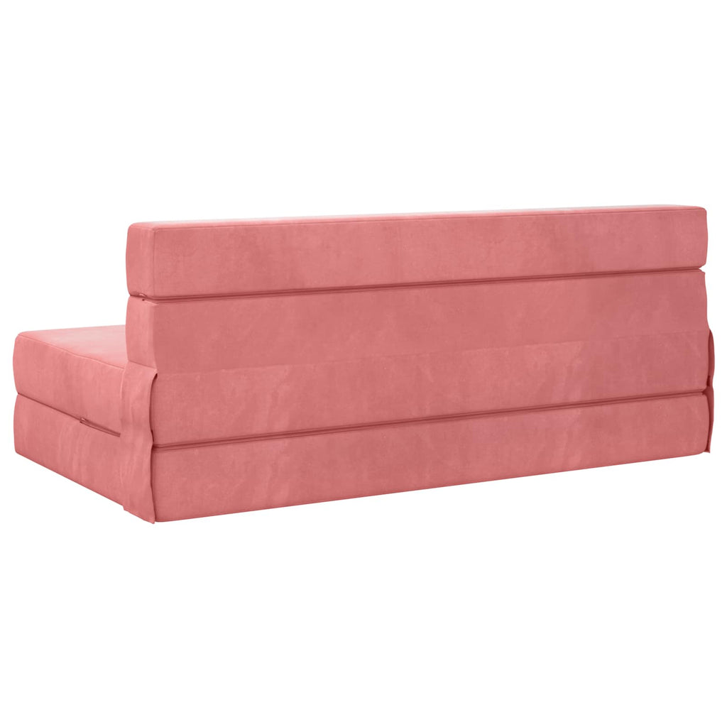 vidaXL Składana Sofa Łóżko różowy 152 x 86,5 x 60 cm tkanina