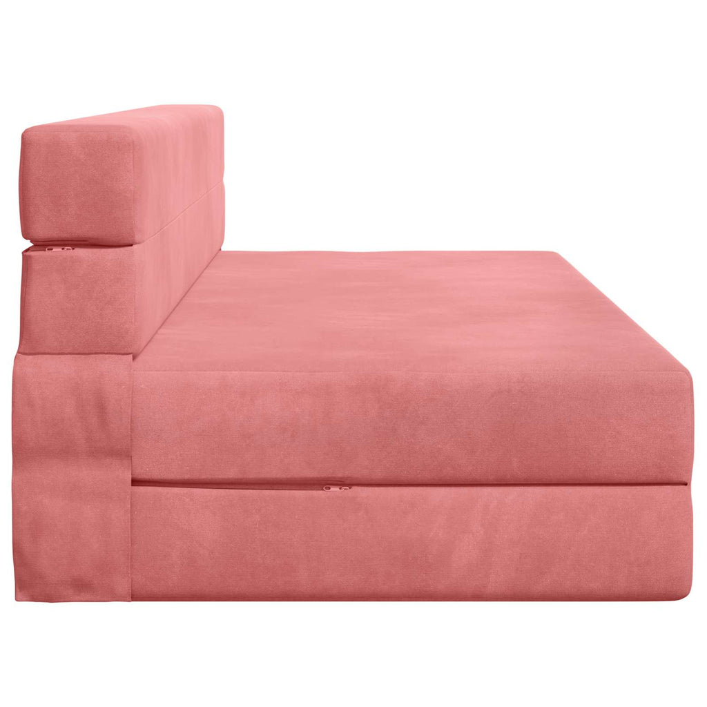 vidaXL Składana Sofa Łóżko różowy 152 x 86,5 x 60 cm tkanina