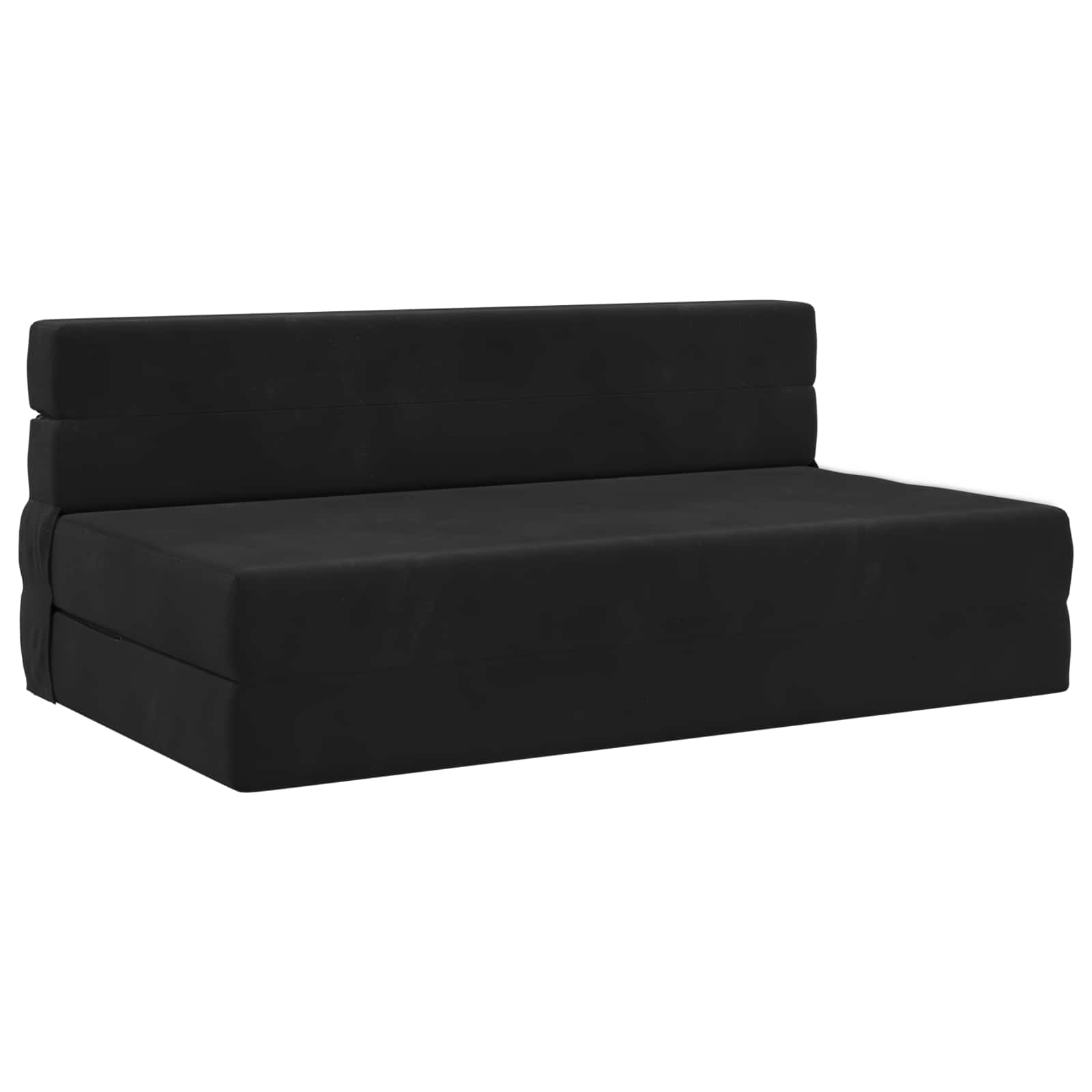 vidaXL Składana Sofa Łóżko Czarny 152 x 86,5 x 60 cm tkanina